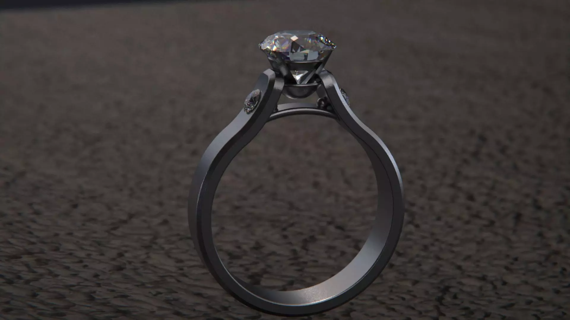 Ring brilante womans 3D model_8