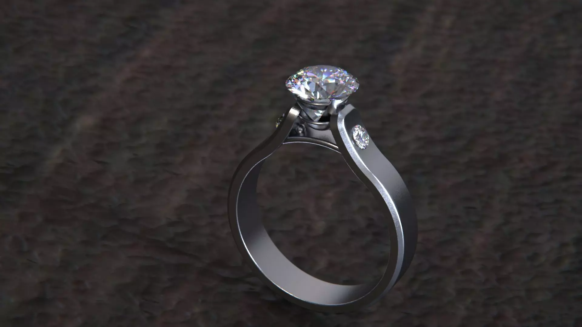 Ring brilante womans 3D model_3