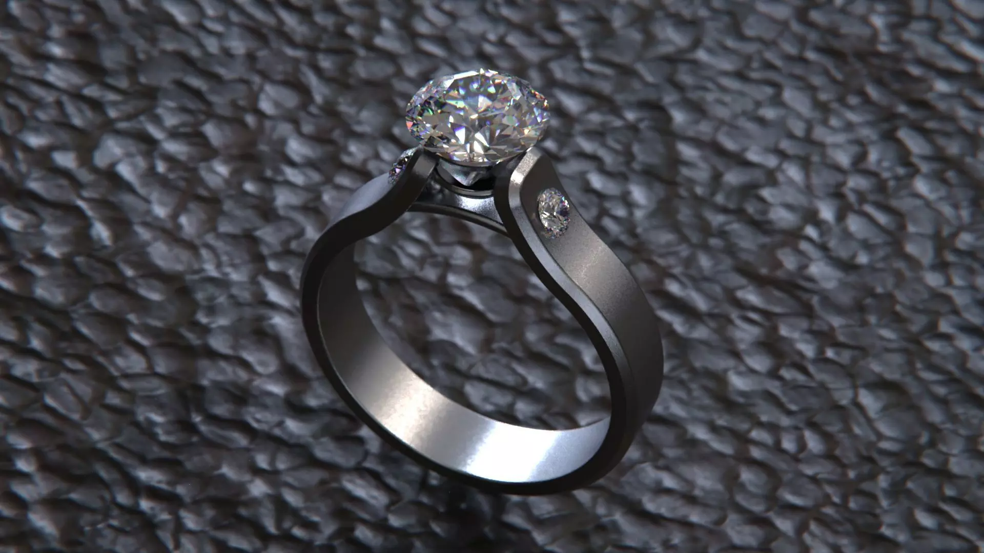 Ring brilante womans 3D model_0
