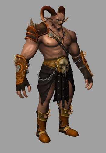 charater character with horns and armor
