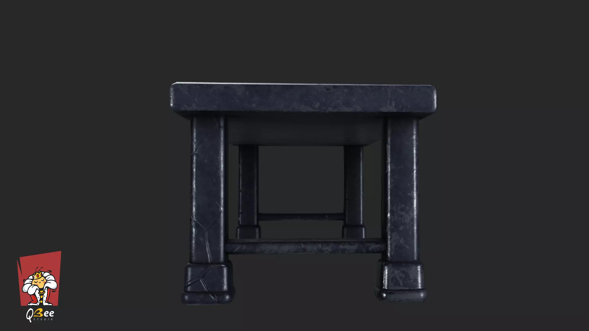 Stylized Rusted Iron Tables Low-poly 3D model_6