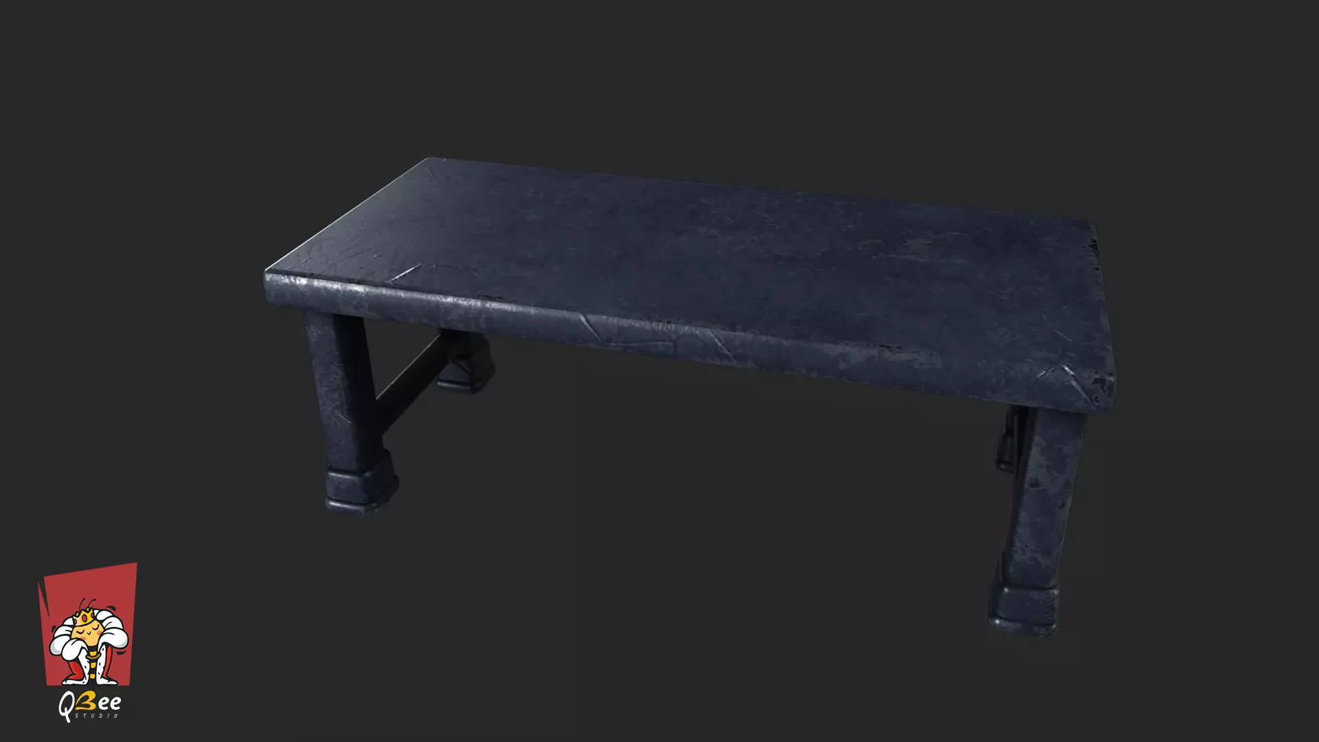 Stylized Rusted Iron Tables Low-poly 3D model_3