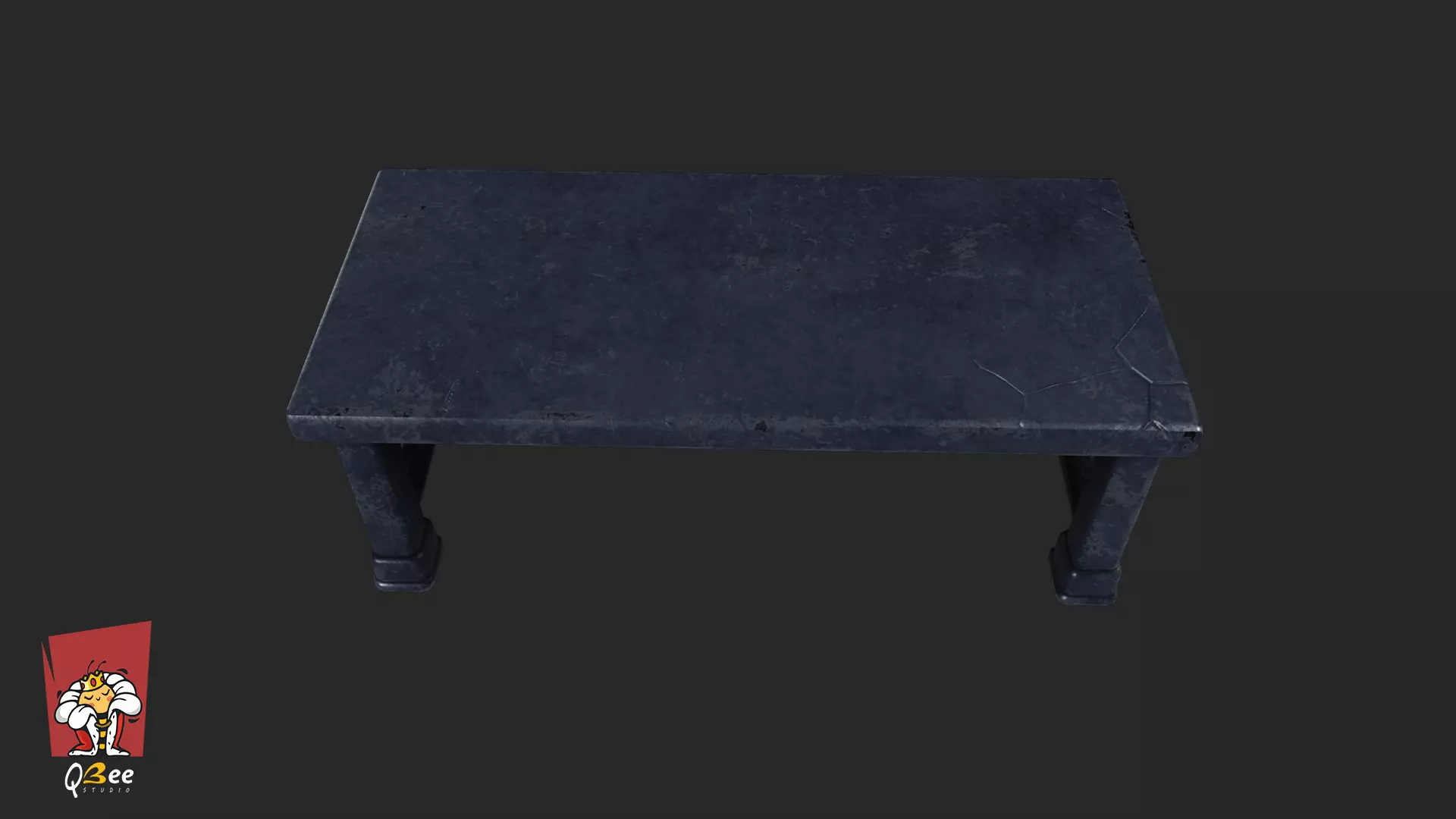 Stylized Rusted Iron Tables Low-poly 3D model_4
