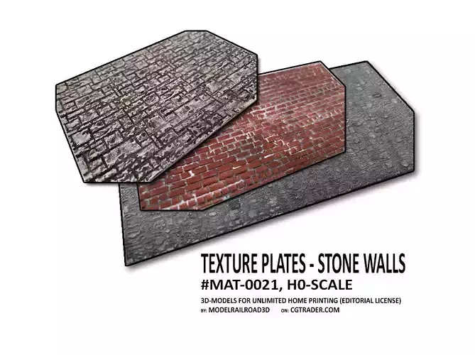 MAT-0021 Texture plates for stone walls  in H0-scale
