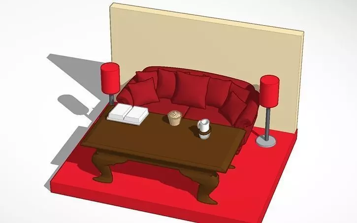 model living room Free 3D print model