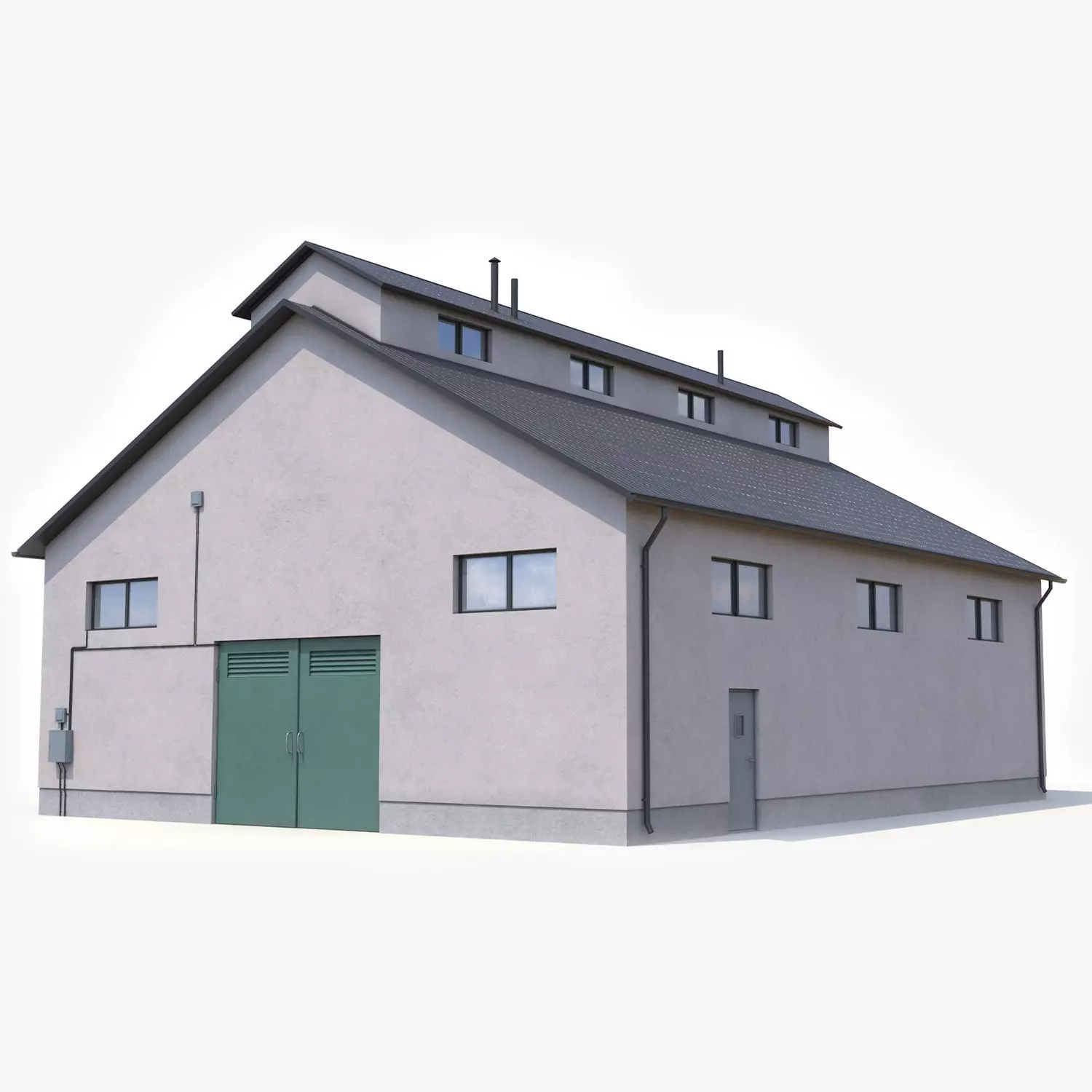 Industrial Building 25 PBR Low-poly 3D model