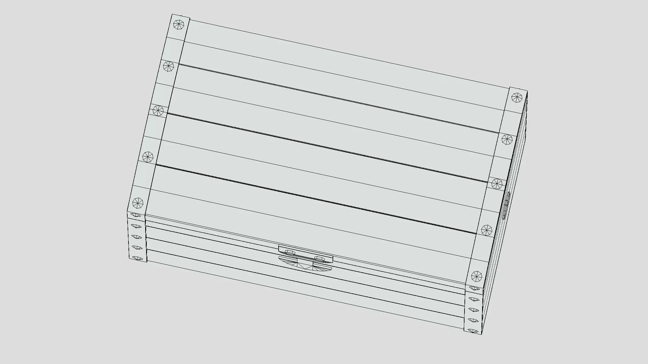 Treasure Chest Box 10 Low Poly Free 3D model_2