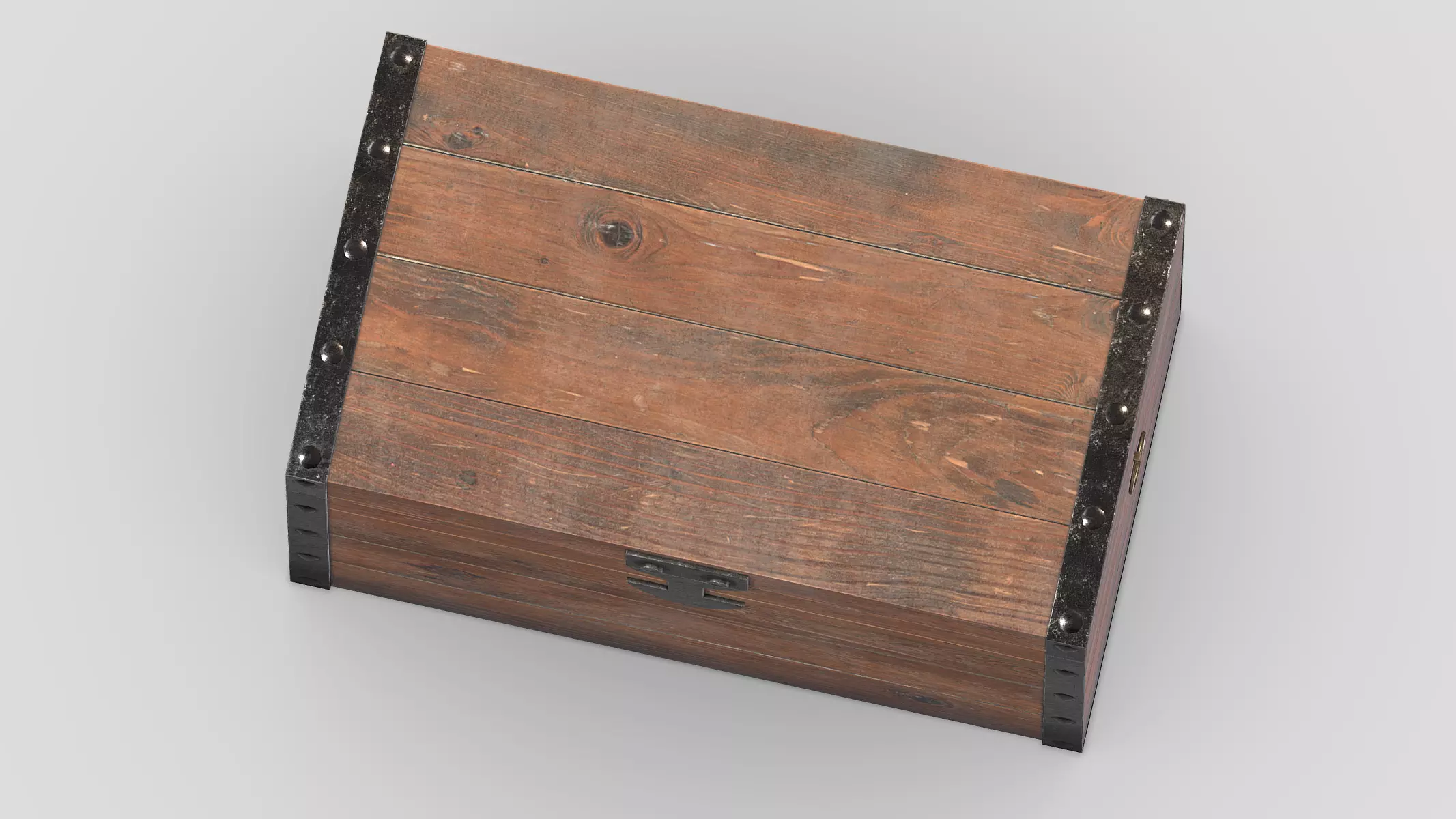 Treasure Chest Box 10 Low Poly Free 3D model_1