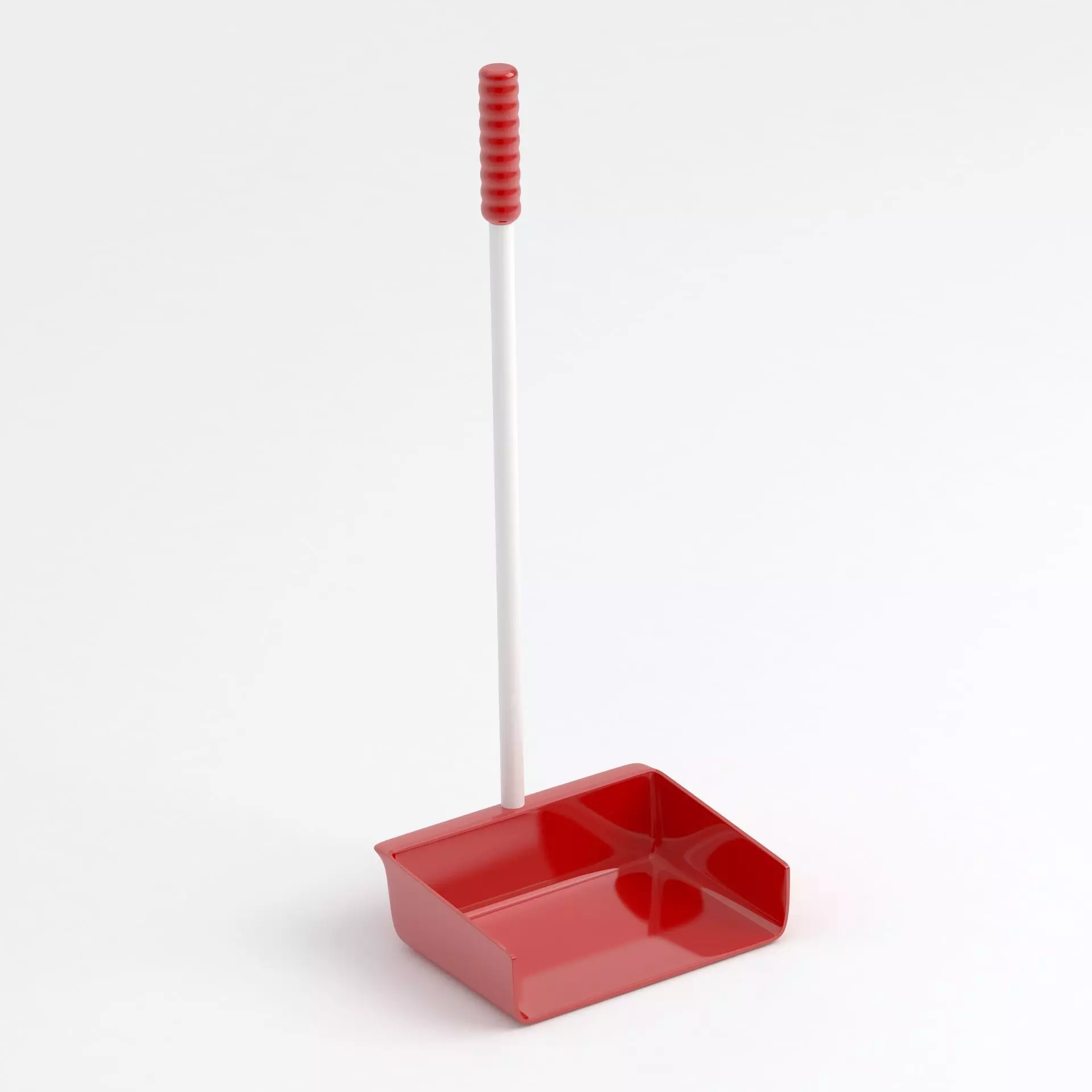 Red Large Dustpan 3D model_0