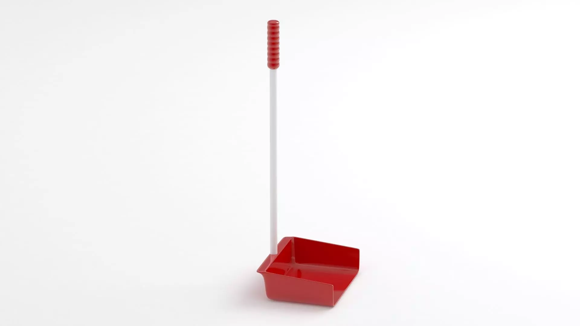 Red Large Dustpan 3D model_5