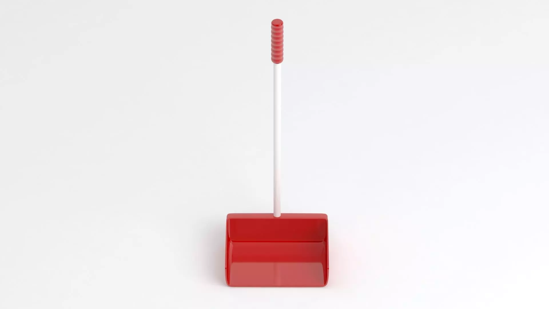 Red Large Dustpan 3D model_4