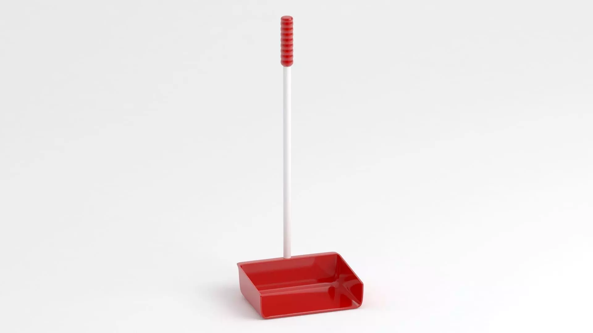 Red Large Dustpan 3D model_1