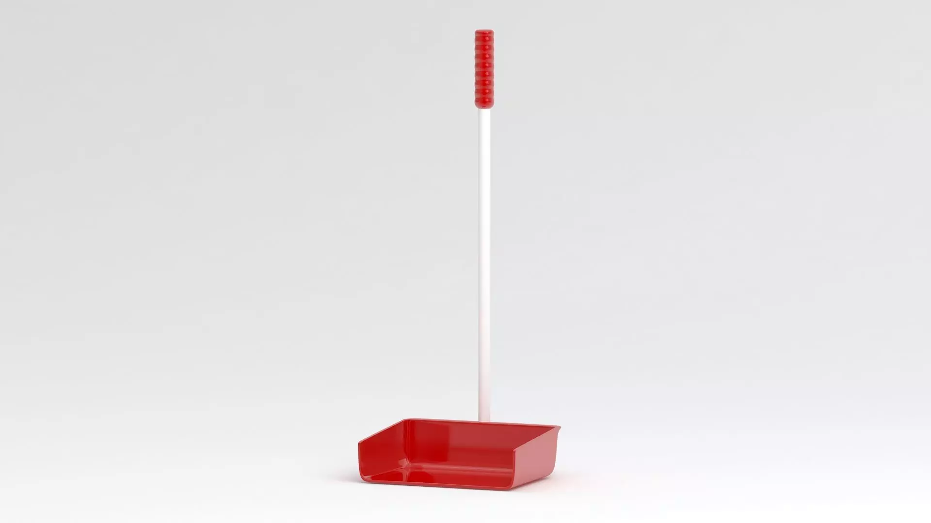 Red Large Dustpan 3D model_2