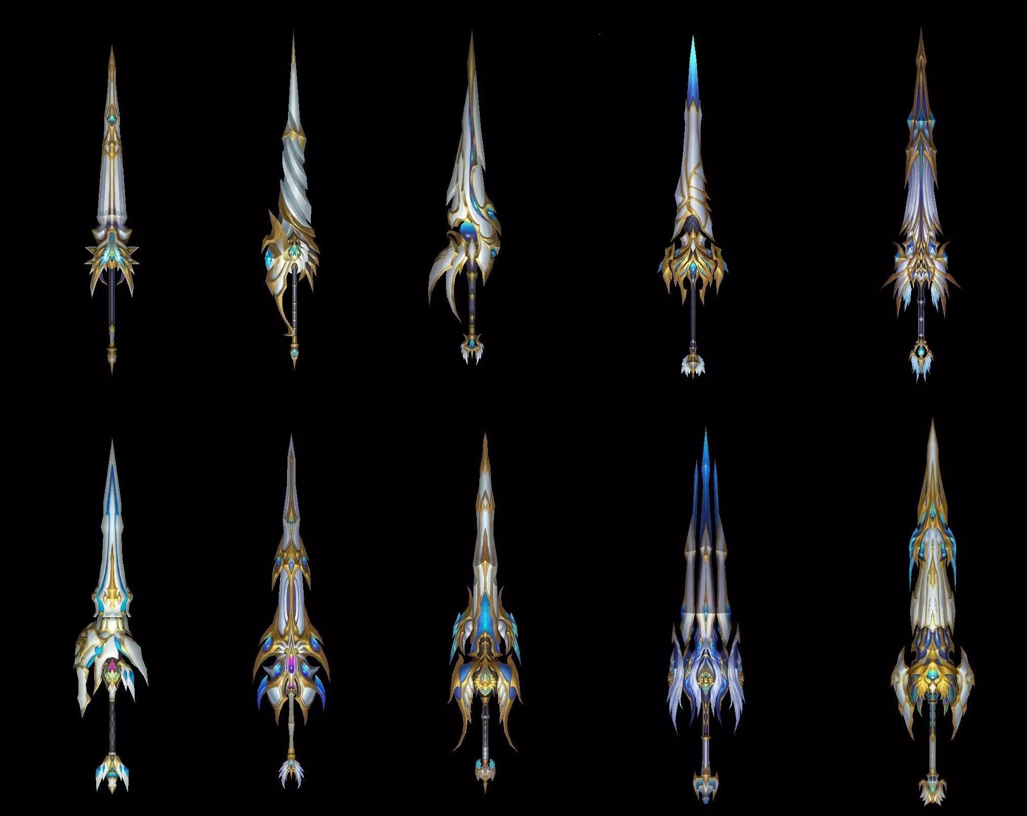 Light Divine Lances of The Archangel Low-poly 3D model_0