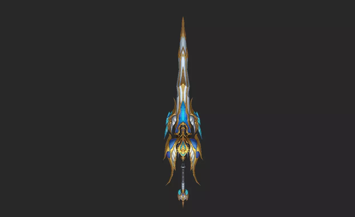 Light Divine Lances of The Archangel Low-poly 3D model_8