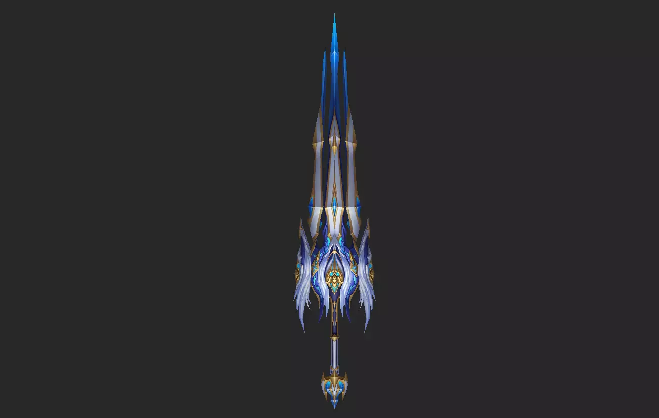 Light Divine Lances of The Archangel Low-poly 3D model_9