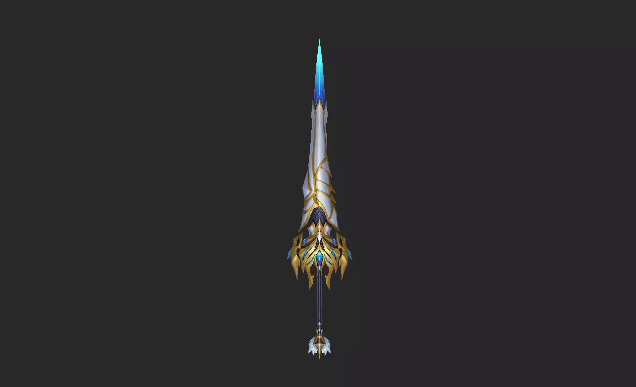 Light Divine Lances of The Archangel Low-poly 3D model_4