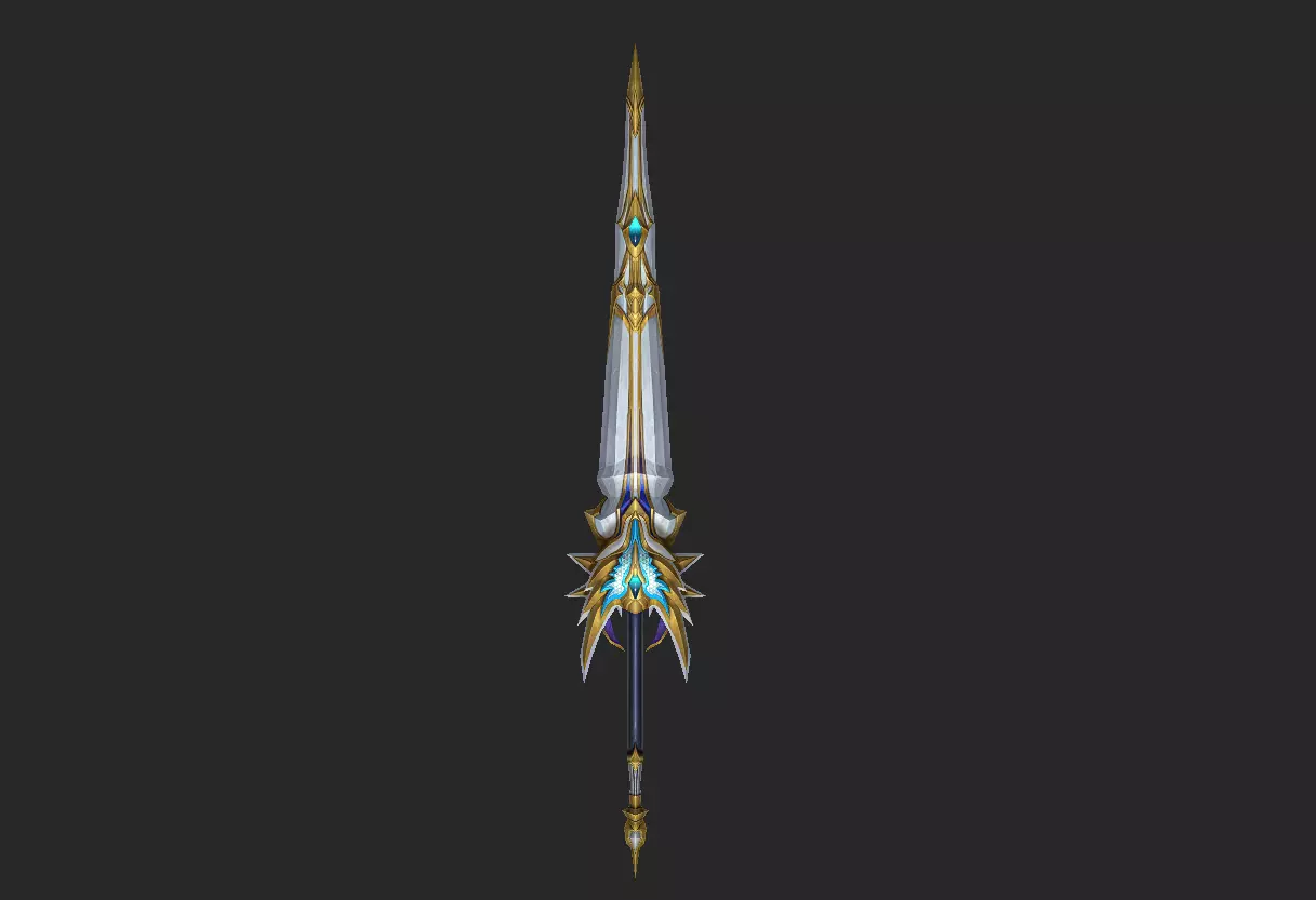 Light Divine Lances of The Archangel Low-poly 3D model_1