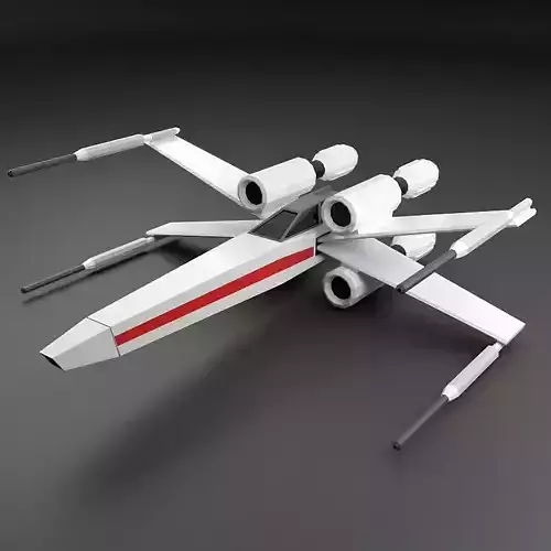 Lowpoly xwinger spaceship