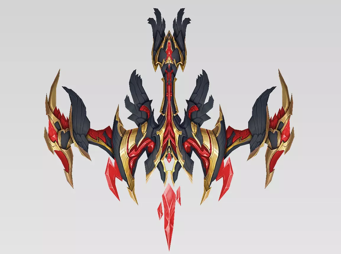 Dark Divine Crossbows of the Archangel Low-poly 3D model_9