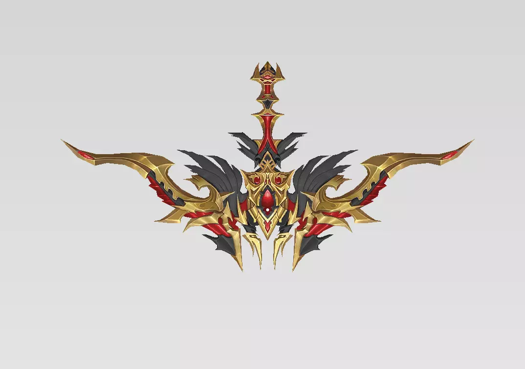 Dark Divine Crossbows of the Archangel Low-poly 3D model_5