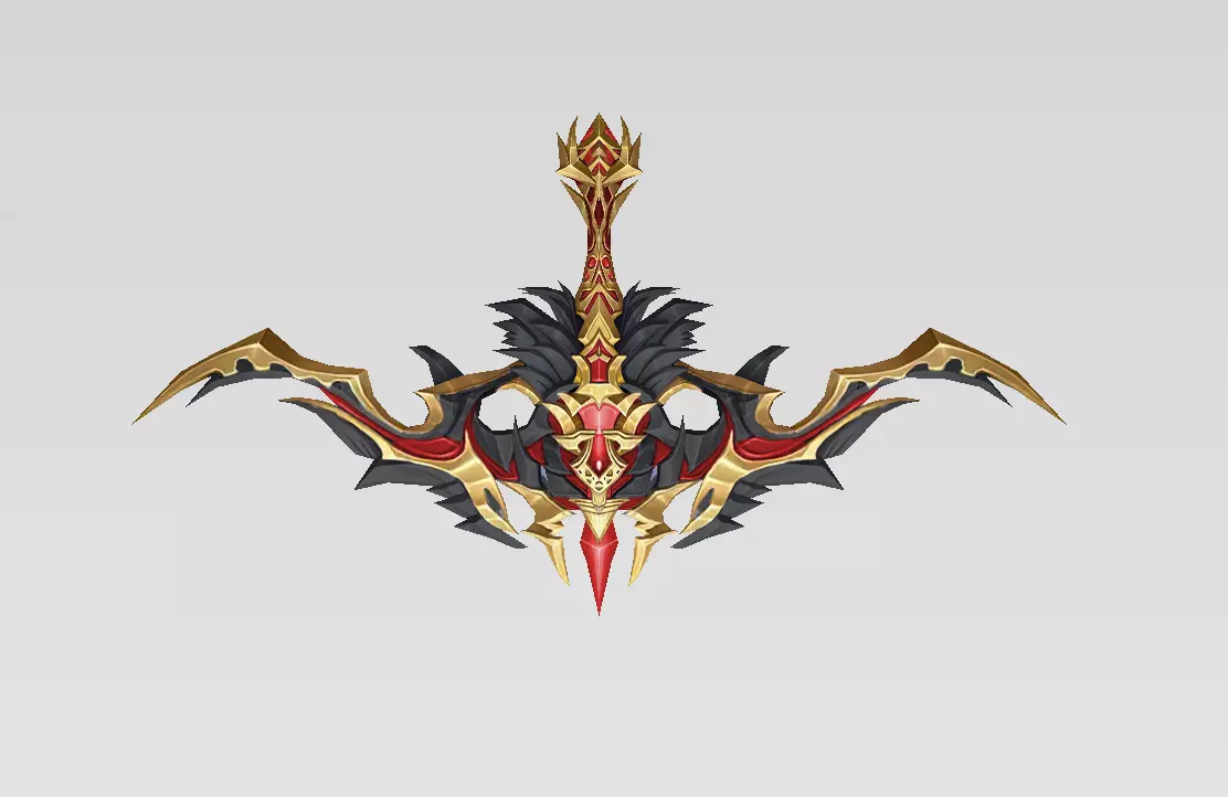 Dark Divine Crossbows of the Archangel Low-poly 3D model_3