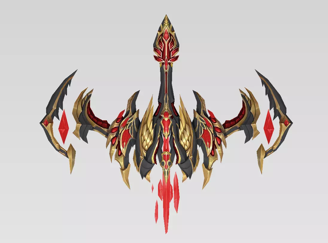 Dark Divine Crossbows of the Archangel Low-poly 3D model_8