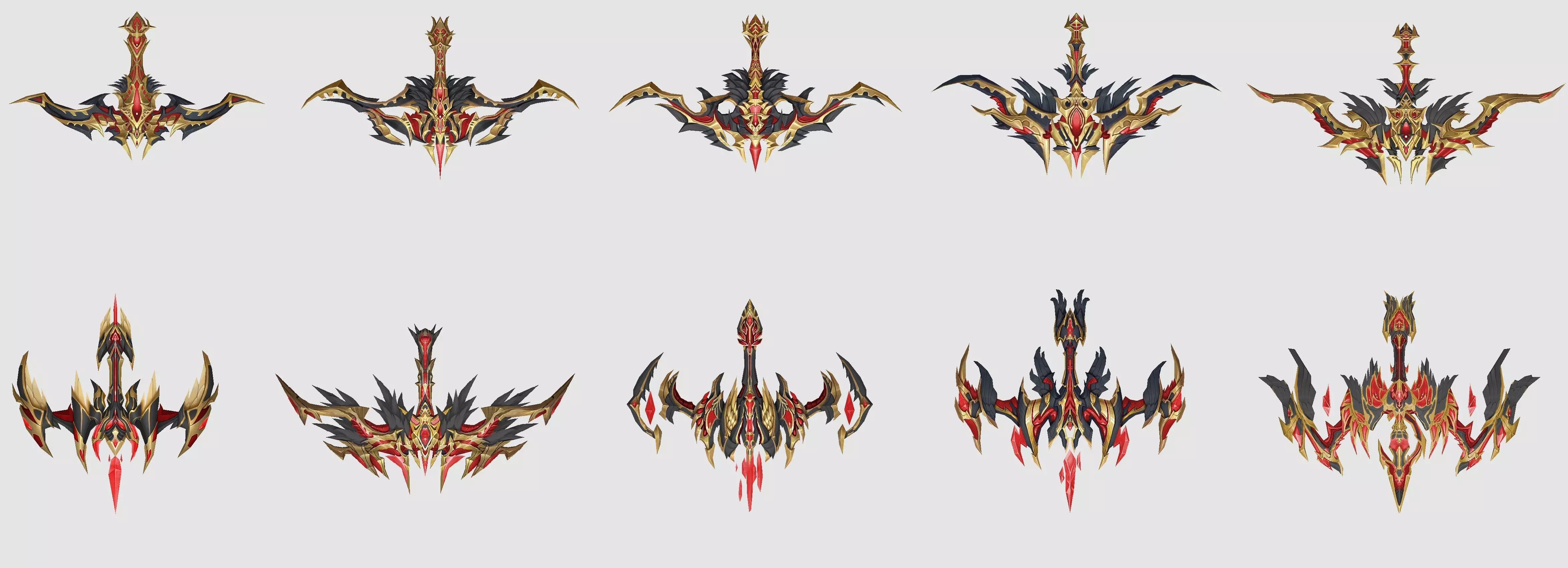 Dark Divine Crossbows of the Archangel Low-poly 3D model_0