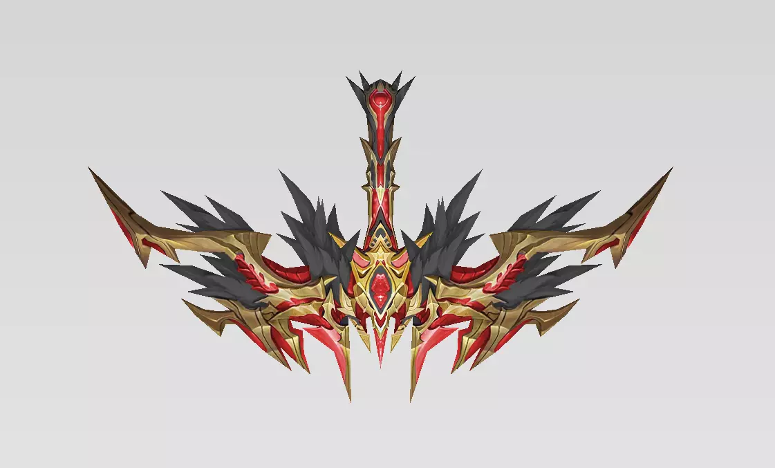 Dark Divine Crossbows of the Archangel Low-poly 3D model_7