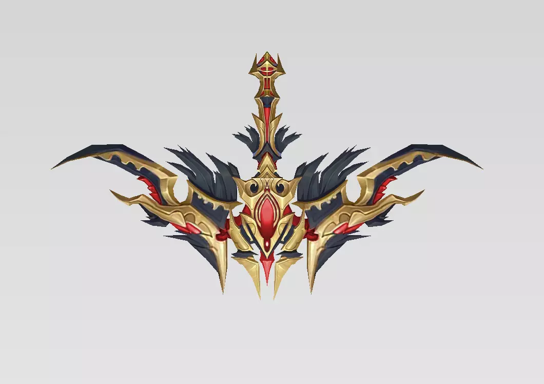 Dark Divine Crossbows of the Archangel Low-poly 3D model_4