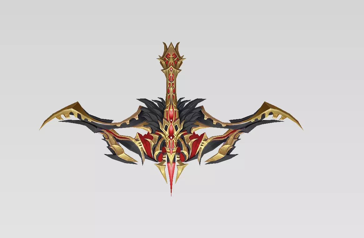 Dark Divine Crossbows of the Archangel Low-poly 3D model_2