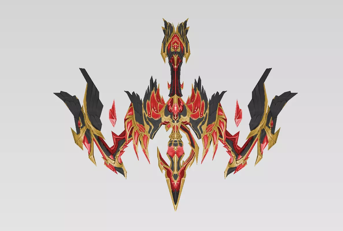 Dark Divine Crossbows of the Archangel Low-poly 3D model_10