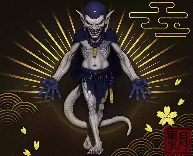 Gaki Hungry Spirit Emperor Highpoly Game Sculpt