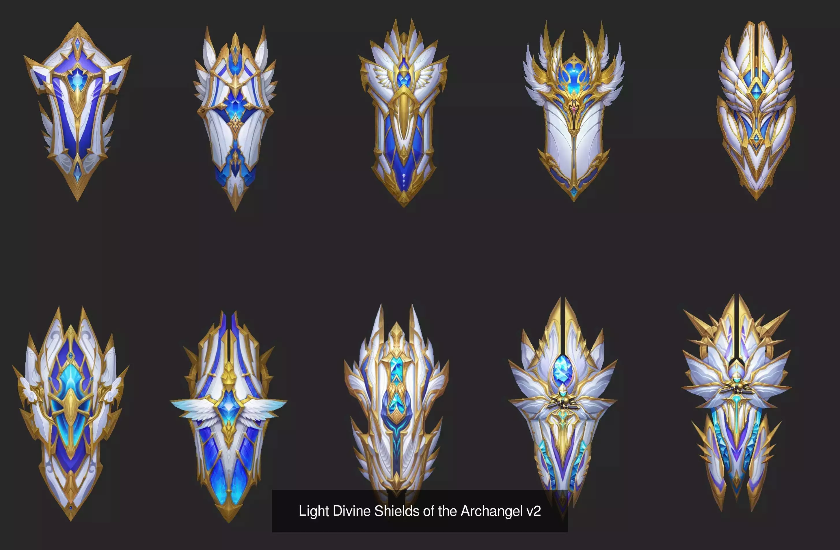 Light Divine Weapons of The Archangel 3D Model Collection_7