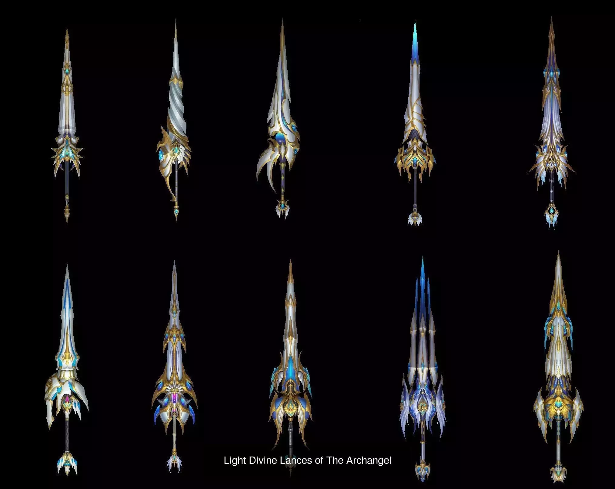 Light Divine Weapons of The Archangel 3D Model Collection_8