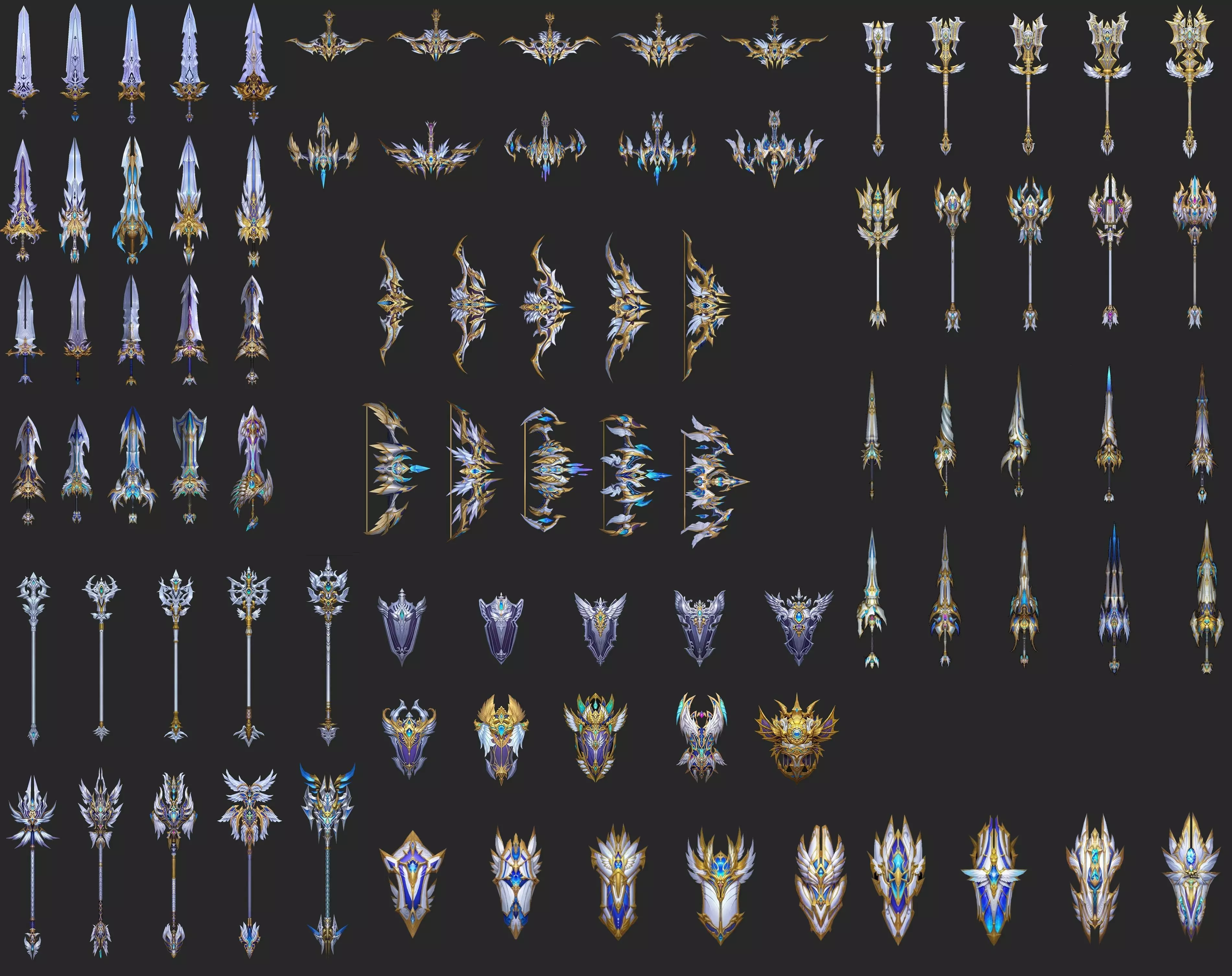 Light Divine Weapons of The Archangel 3D Model Collection_0
