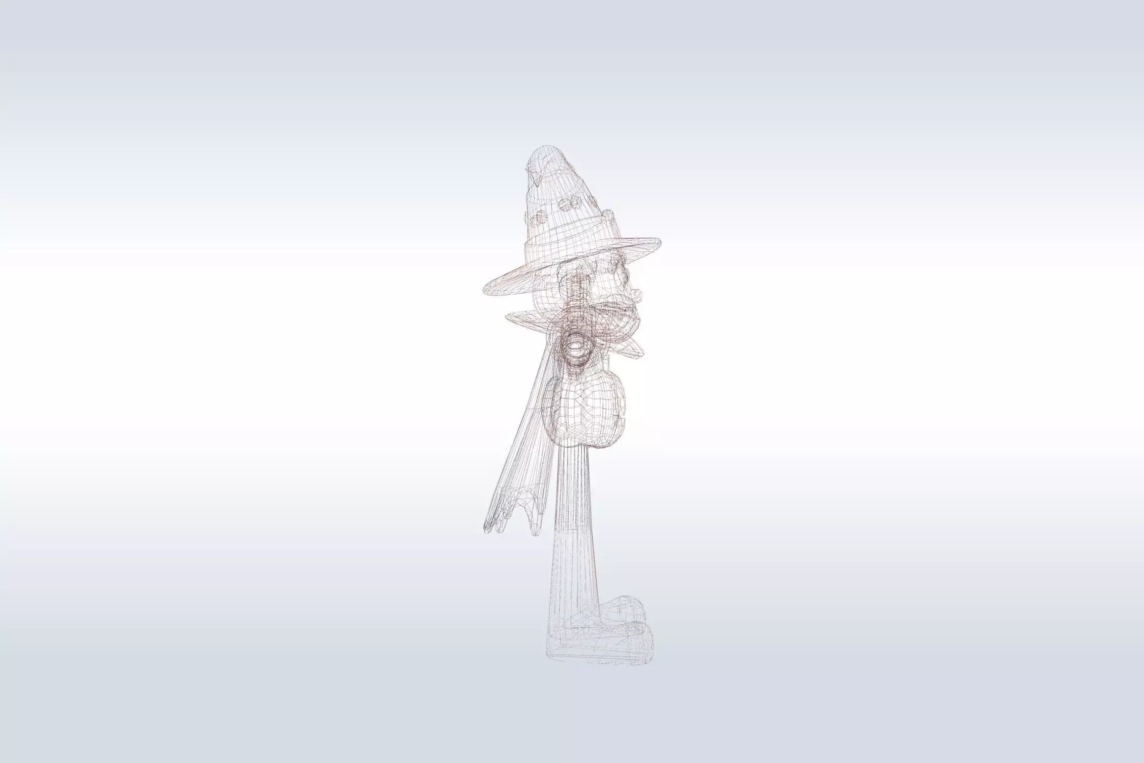 Scarecrow Pumpkin 3D Character Low-poly 3D model_6