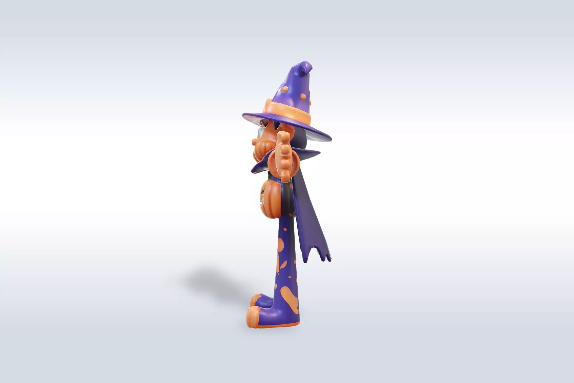 Scarecrow Pumpkin 3D Character Low-poly 3D model_3