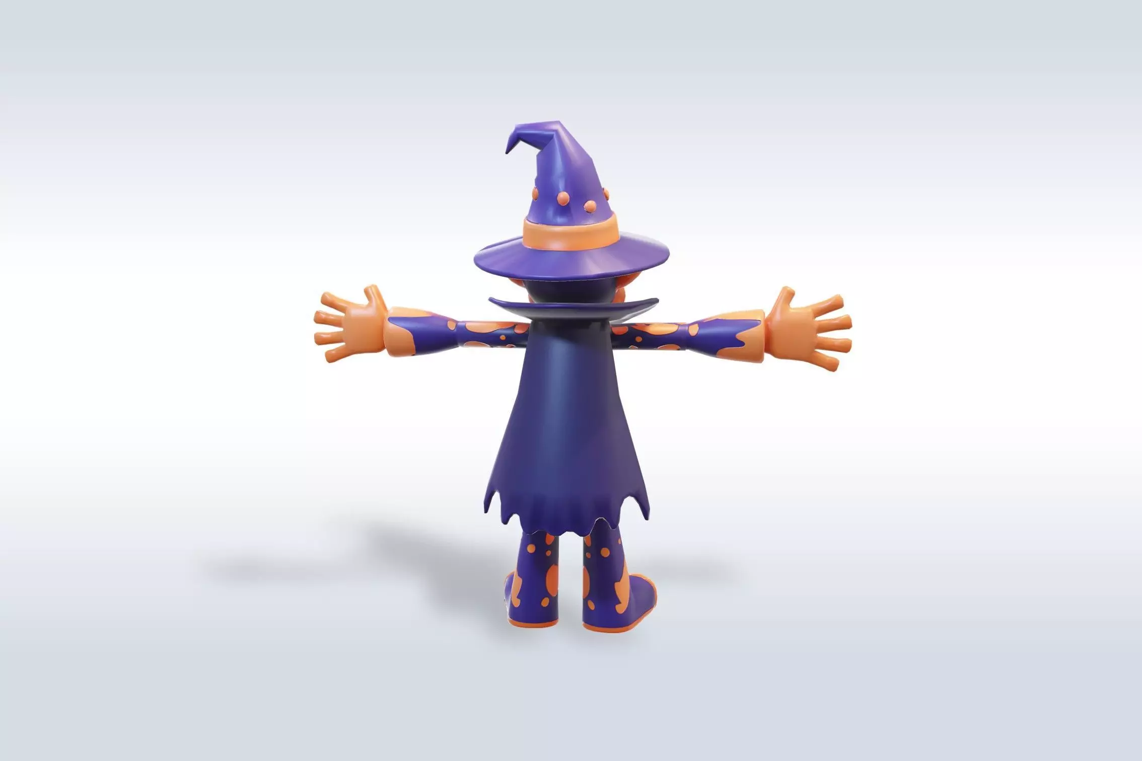 Scarecrow Pumpkin 3D Character Low-poly 3D model_9