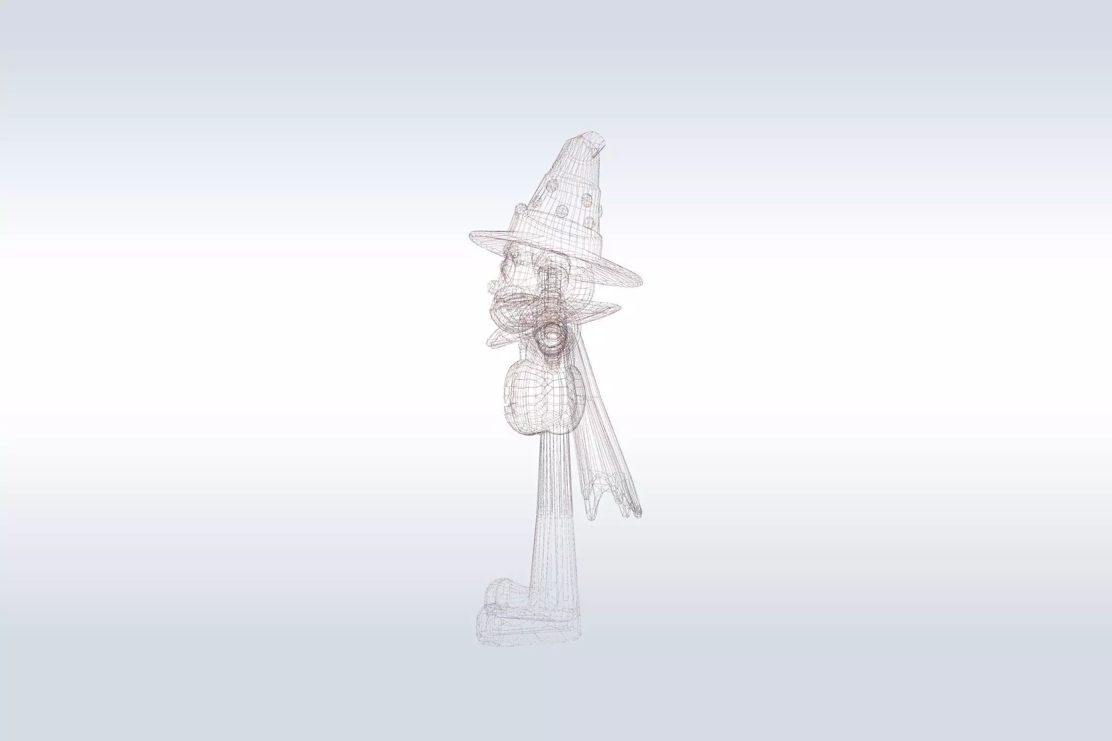 Scarecrow Pumpkin 3D Character Low-poly 3D model_4