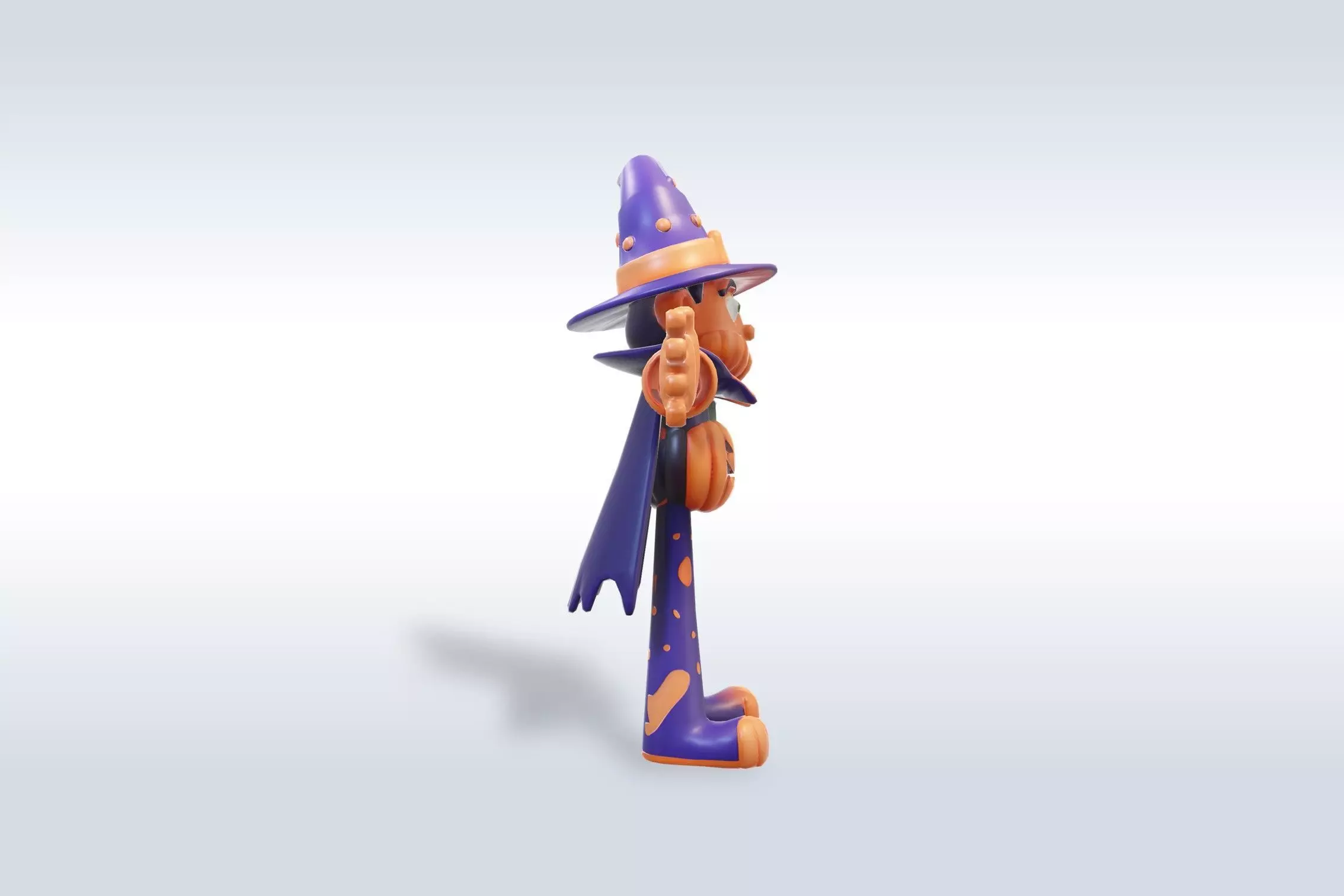 Scarecrow Pumpkin 3D Character Low-poly 3D model_5