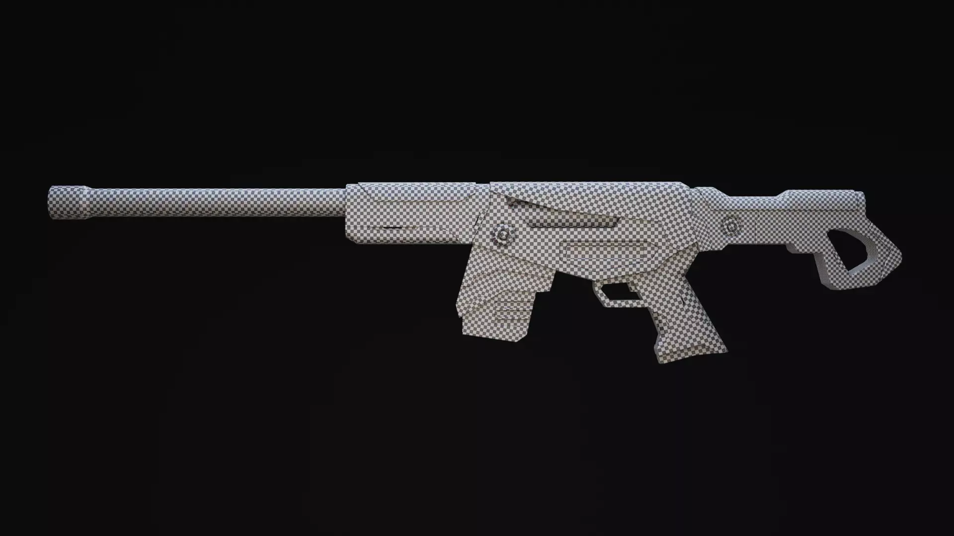 Mirazaer Rifle Scifi Game Ready Free low-poly 3D model_1