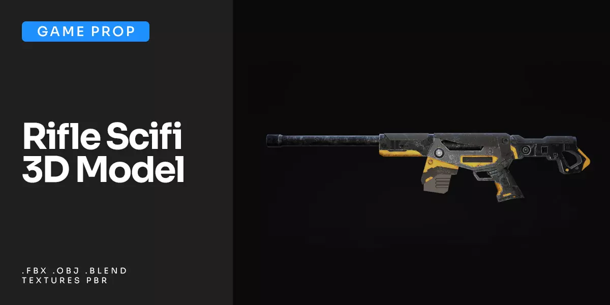 Mirazaer Rifle Scifi Game Ready Free low-poly 3D model_0