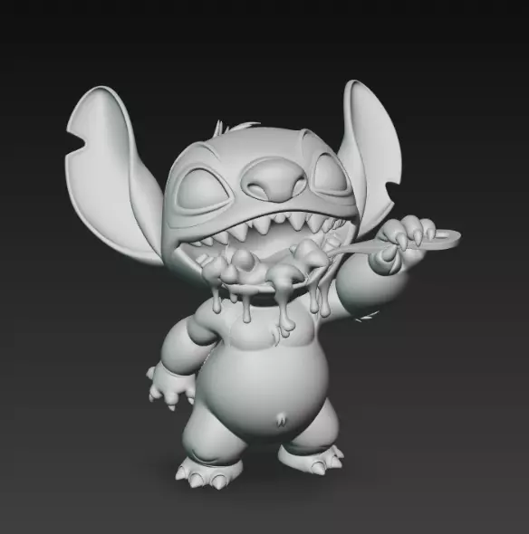 Stitch - Collectable figure 21 brushing teeth 3D print model_1
