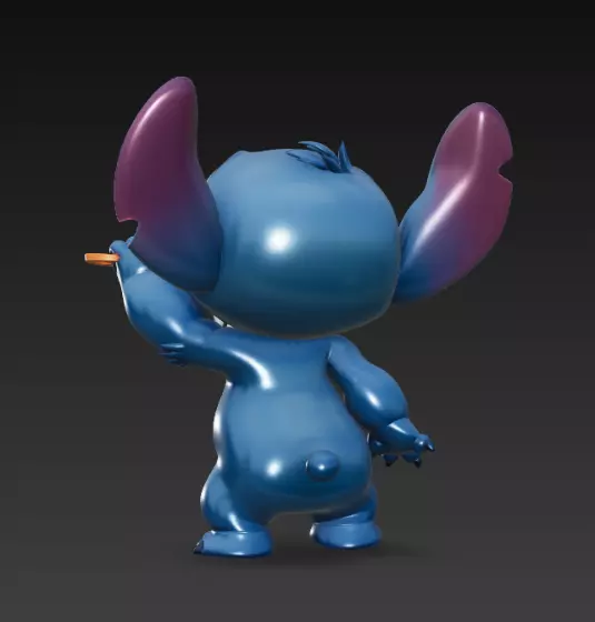 Stitch - Collectable figure 21 brushing teeth 3D print model_4