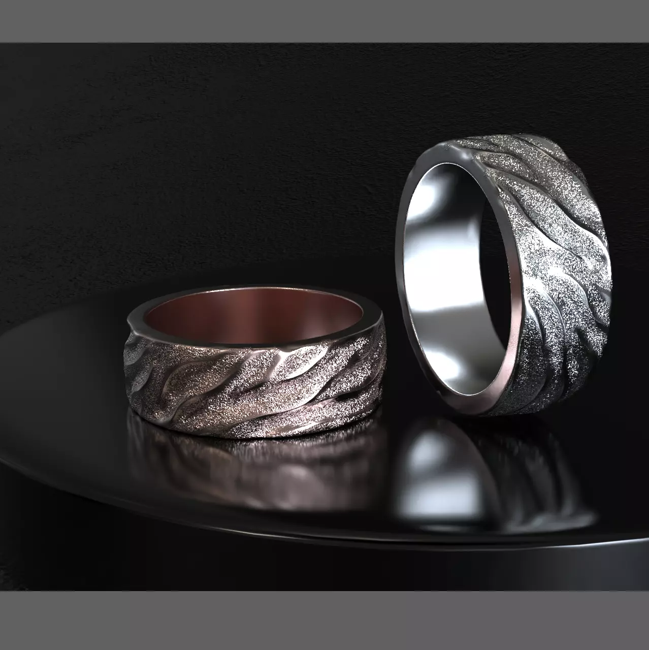Artistic ring Free 3D print model_0