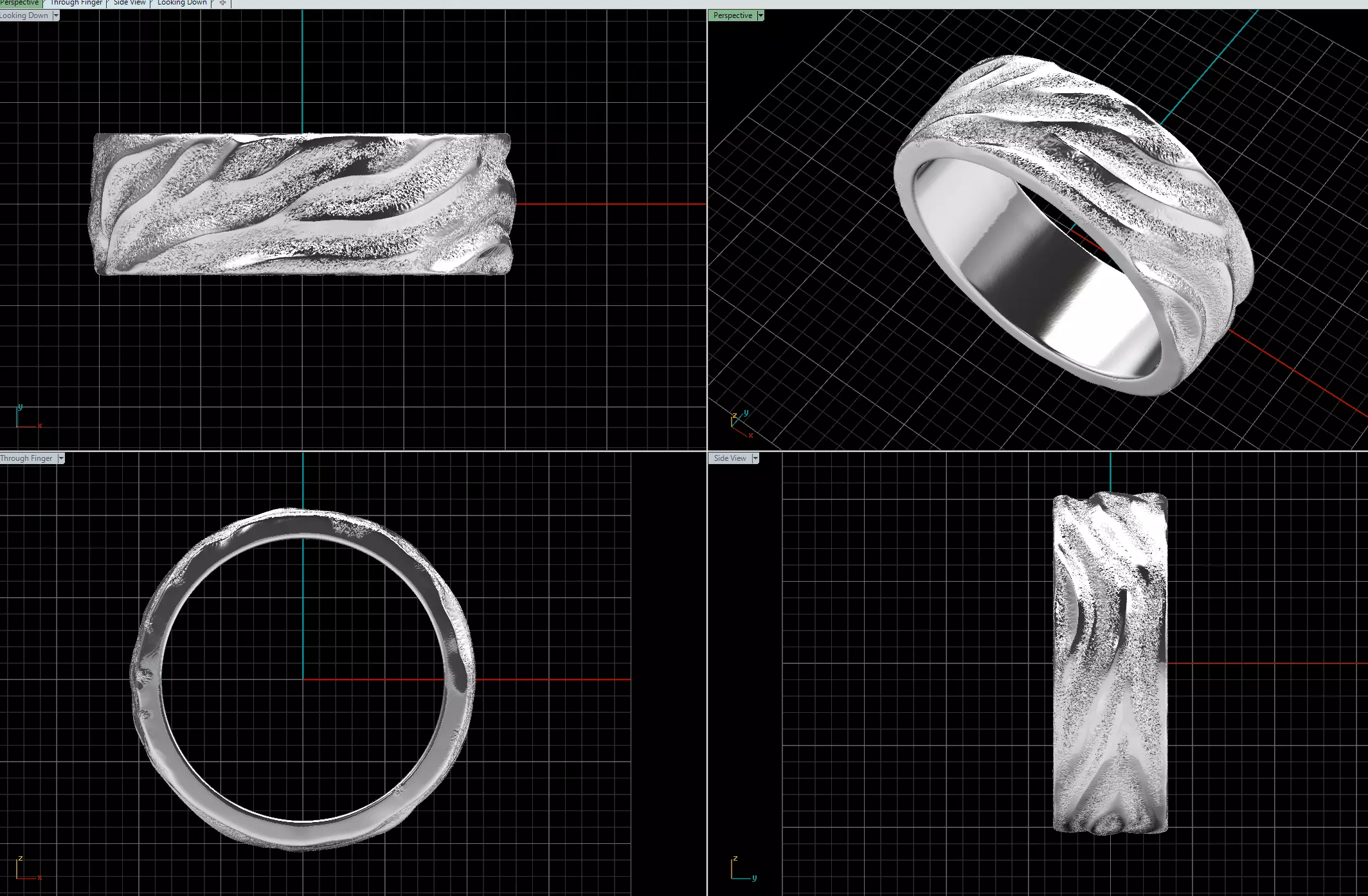 Artistic ring Free 3D print model_1