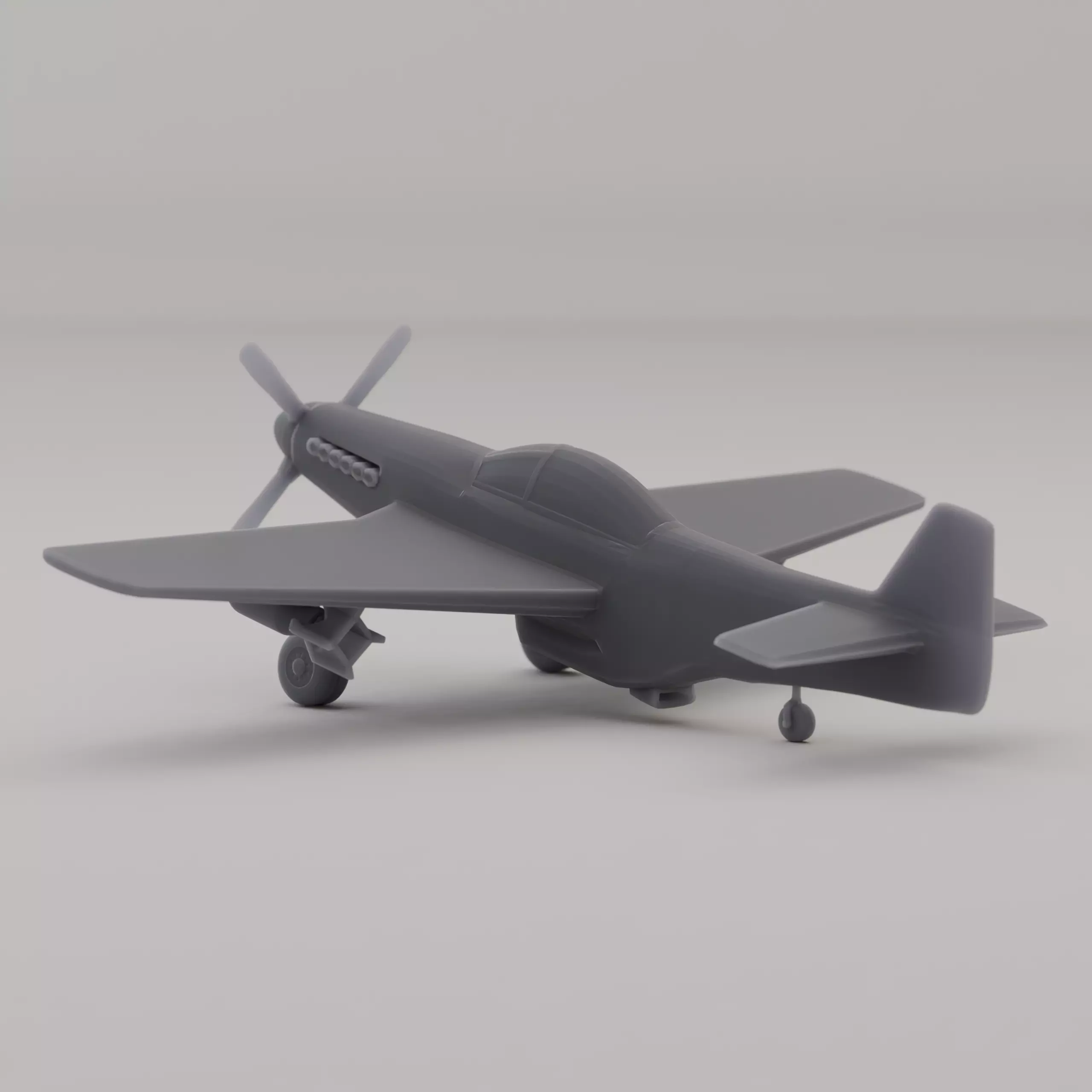 P-51 Mustang Fighter-bomber United States WWII 1941 3D print model_3