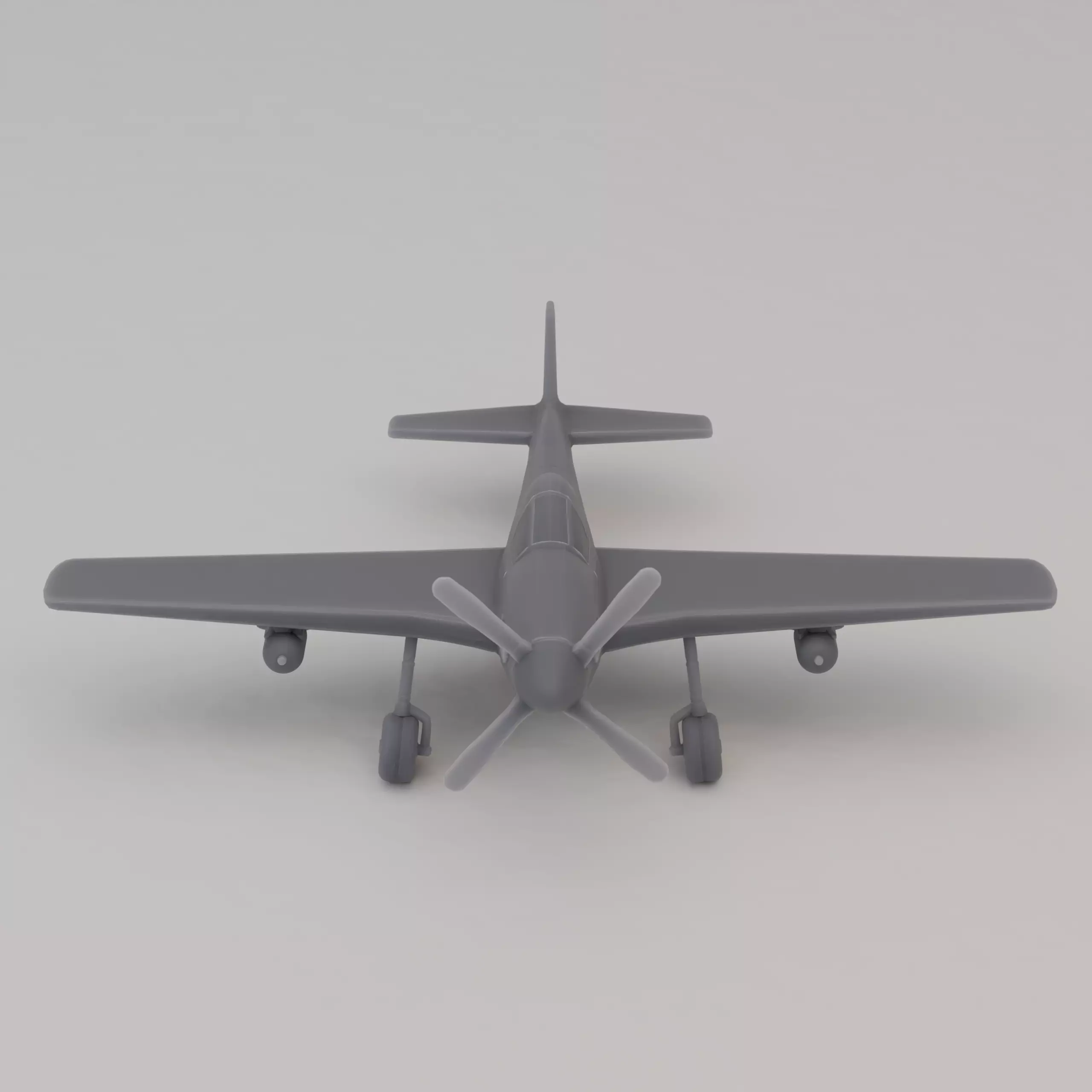 P-51 Mustang Fighter-bomber United States WWII 1941 3D print model_4