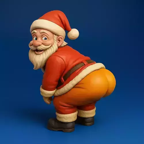 Twerking Holiday Santa Figure 3D Printable Model STL File 
